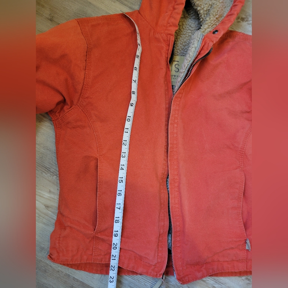 STS Ranchwear Orange Hooded Jacket with Sherpa Lining - Picture 5 of 9